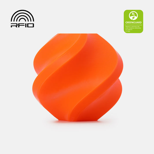 Filamento PETG Basic Bambu Lab laranja com carretel
