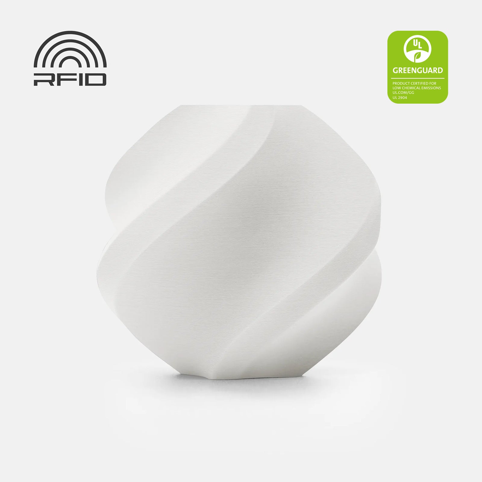 Filamento PLA Matte Bambu Lab branco com carretel